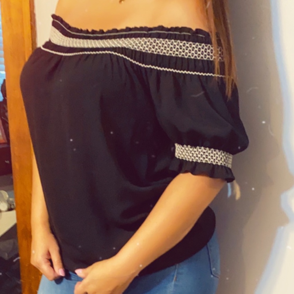 Express off the shoulder Black blouse